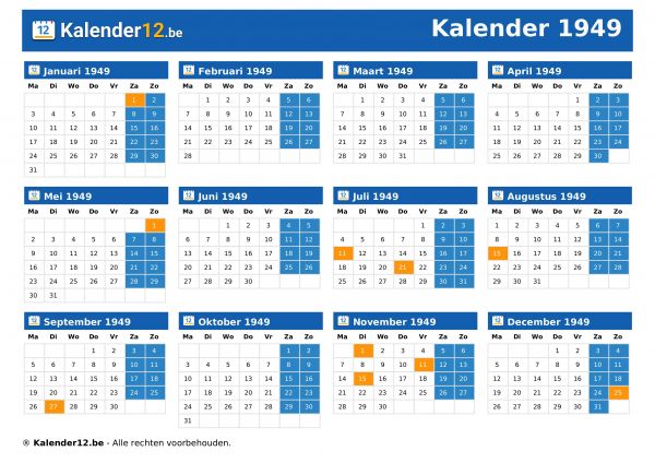 Kalender 1949