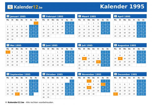 Kalender 1995