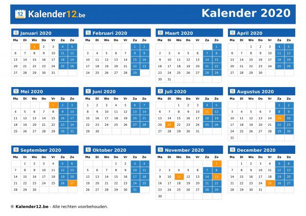 Kalender 2020