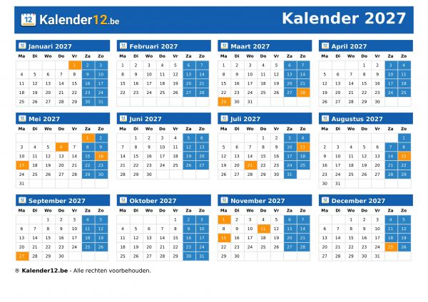 Kalender 2027